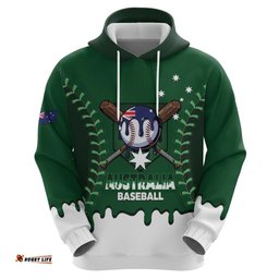 RugbyLife Shop Australia 2026 Baseball Custom Hoodie Go Aussie Drip Style LT14