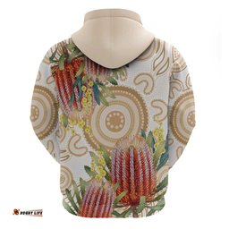 RugbyLife Shop Australia Banksia Hoodie Aussie Native Flowers Indigenous Art LT14