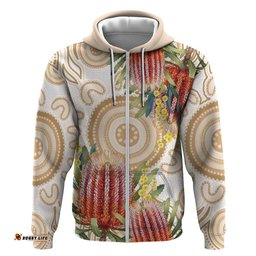 RugbyLife Shop Australia Banksia Hoodie Aussie Native Flowers Indigenous Art LT14