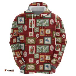 RugbyLife Shop Aussie Birds Christmas La La Land Hoodie Red Vintage Stamp Edition LT9