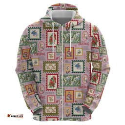 RugbyLife Shop Aussie Birds Christmas La La Land Hoodie Pink Vintage Stamp Edition LT9