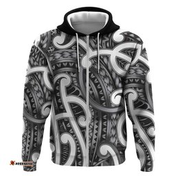 RugbyLife Shop Aotearoa Maori Kowhaiwhai Hoodie Kiwikiwi Puhoro and Patiki LT9