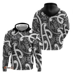 RugbyLife Shop Aotearoa Maori Kowhaiwhai Hoodie Kiwikiwi Puhoro and Patiki LT9