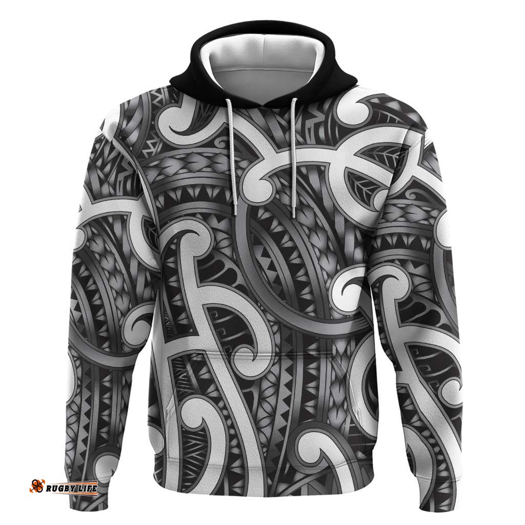 RugbyLife Shop Aotearoa Maori Kowhaiwhai Hoodie Kiwikiwi Puhoro and Patiki LT9