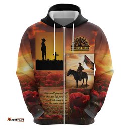 RugbyLife Shop ANZAC Day Film Reel Lest We Forget Hoodie Australia NZ Memorial LT9