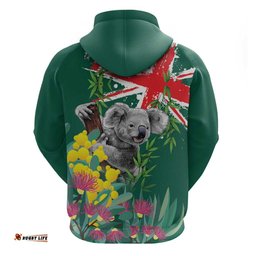 RugbyLife Shop Australia Day Koala Hoodie Aussie Aussie Aussie Oi Oi Oi National Color LT9