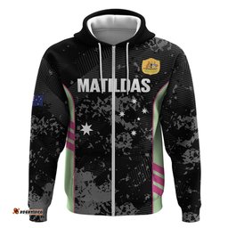RugbyLife Shop Custom Australia Matildas 2026 Hoodie Come On Aussie Grunge Style LT14