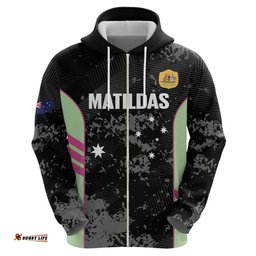 RugbyLife Shop Custom Australia Matildas 2026 Hoodie Come On Aussie Grunge Style LT14