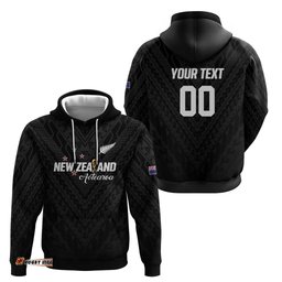 RugbyLife Shop Custom Football New Zealand Hoodie Aotearoa United Black Version LT01