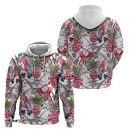RugbyLife Shop Australia Pink Galah Hoodie Rose-breasted Cockatoo Pineapple Seamless Vibes LT14