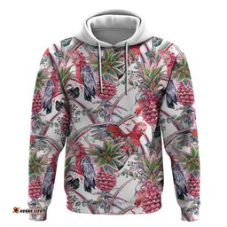 RugbyLife Shop Australia Pink Galah Hoodie Rose-breasted Cockatoo Pineapple Seamless Vibes LT14