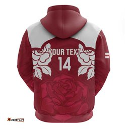 RugbyLife Shop Custom England Rugby 2025 Hoodie Go Champions Red Rose LT14