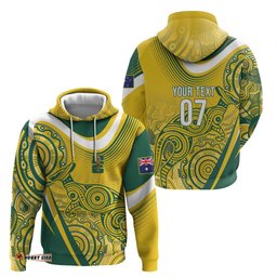 RugbyLife Shop Australia Custom Indigenous Hoodie WC2026 Socceroos Aboriginal Arts LT7