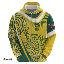 RugbyLife Shop Australia Custom Indigenous Hoodie WC2026 Socceroos Aboriginal Arts LT7