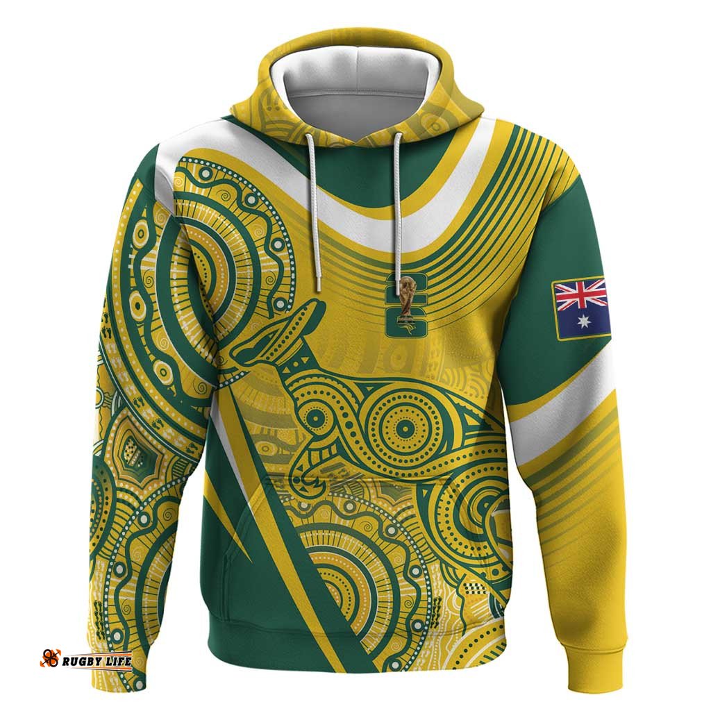 RugbyLife Shop Australia Custom Indigenous Hoodie WC2026 Socceroos Aboriginal Arts LT7