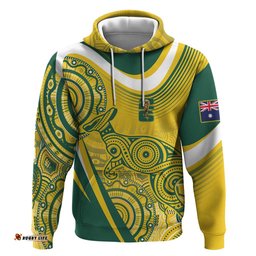 RugbyLife Shop Australia Custom Indigenous Hoodie WC2026 Socceroos Aboriginal Arts LT7