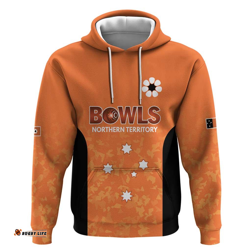 RugbyLife Shop Australian Northern Territory Lawn Bowls Custom Hoodie Aussie Minimalist Style LT9