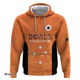 RugbyLife Shop Australian Northern Territory Lawn Bowls Custom Hoodie Aussie Minimalist Style LT9