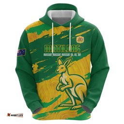 RugbyLife Shop Custom Australia Soccer Hoodie 2025 Go Matildas Marble Grunge Style LT14