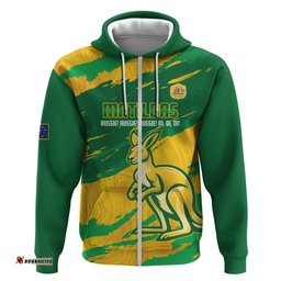RugbyLife Shop Custom Australia Soccer Hoodie 2025 Go Matildas Marble Grunge Style LT14