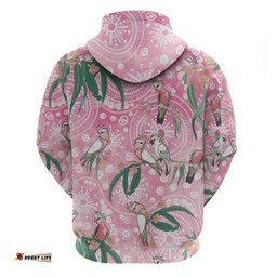RugbyLife Shop Australia Galah Aboriginal Hoodie Breast Cancer Awareness LT7