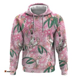 RugbyLife Shop Australia Galah Aboriginal Hoodie Breast Cancer Awareness LT7