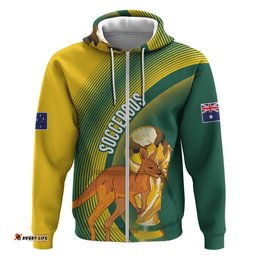 RugbyLife Shop Australia Socceroos WC2026 Custom Hoodie Golden Champions LT7