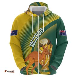 RugbyLife Shop Australia Socceroos WC2026 Custom Hoodie Golden Champions LT7