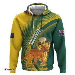 RugbyLife Shop Australia Socceroos WC2026 Custom Hoodie Golden Champions LT7