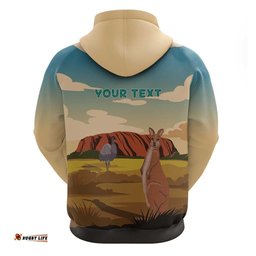 RugbyLife Shop Australia Personalized Hoodie Uluru Scenery LT7