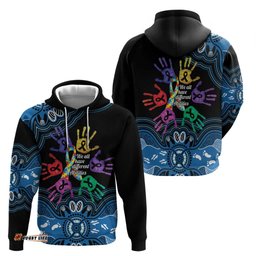 RugbyLife Shop Autism Awareness Australia Indigenous Hoodie We All Have Different Abilities LT14