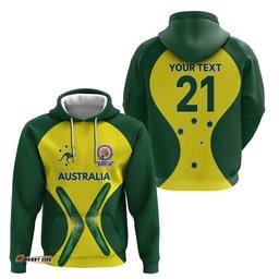 RugbyLife Shop Custom Australia Cricket Spirit 2026 Hoodie World T20 Edition LT9