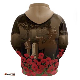 RugbyLife Shop Australia - New Zealand ANZAC Lone Pine Hoodie The Last Post LT7