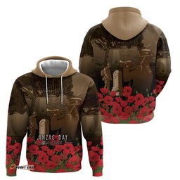 RugbyLife Shop Australia - New Zealand ANZAC Lone Pine Hoodie The Last Post LT7
