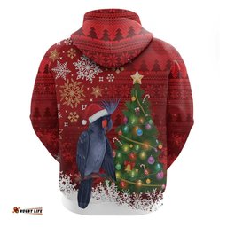 RugbyLife Shop Australia Palm Cockatoo Christmas Hoodie Goliath Cockatoo Santa Merry Chrissie LT14