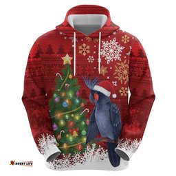 RugbyLife Shop Australia Palm Cockatoo Christmas Hoodie Goliath Cockatoo Santa Merry Chrissie LT14