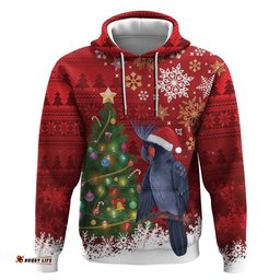 RugbyLife Shop Australia Palm Cockatoo Christmas Hoodie Goliath Cockatoo Santa Merry Chrissie LT14