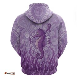 RugbyLife Shop Australia Epilepsy Awareness Hoodie Seahorse Think Purple Ribbon Aboriginal LT14
