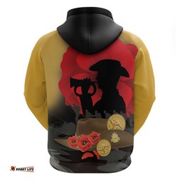 RugbyLife Shop Australia Two-up Pennies ANZAC Day Hoodie Slouch Hat Last Post With Poppy LT14