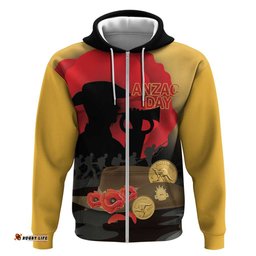 RugbyLife Shop Australia Two-up Pennies ANZAC Day Hoodie Slouch Hat Last Post With Poppy LT14