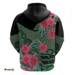 RugbyLife Shop Australia Hakea Hoodie Aussie Native Flowers Indigenous Art LT14