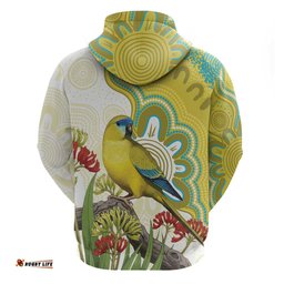 RugbyLife Shop Australia Rock Parrot Hoodie Kangaroo Paws Indigenous Art LT14