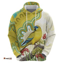 RugbyLife Shop Australia Rock Parrot Hoodie Kangaroo Paws Indigenous Art LT14