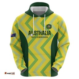 RugbyLife Shop Custom Australia Socceroos 2025 Hoodie Forever Golden LT01