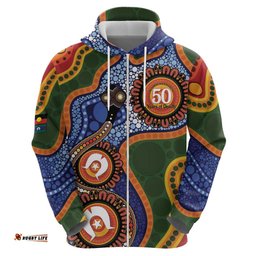 RugbyLife Shop Australia NAIDOC Week 2026 Hoodie 50 Years of Deadly Dhari Snake Aboriginal Art LT14
