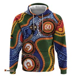 RugbyLife Shop Australia NAIDOC Week 2026 Hoodie 50 Years of Deadly Dhari Snake Aboriginal Art LT14