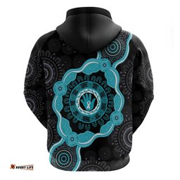 RugbyLife Shop Australia Ovarian Cancer Awareness Hoodie Brave Strong Teal Ribbon Aboriginal Art LT14