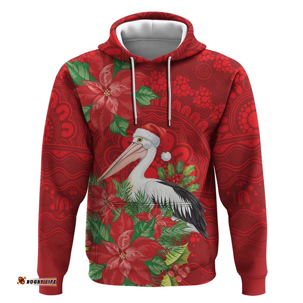 RugbyLife Shop Australian Pelican Hoodie Aboriginal Inspired Christmas LT9
