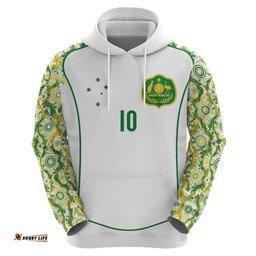 RugbyLife Shop Custom Australia Football Hoodie Aboriginal Pattern Sporty Style-White Color LT03