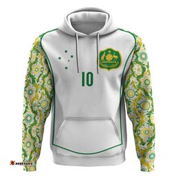 RugbyLife Shop Custom Australia Football Hoodie Aboriginal Pattern Sporty Style-White Color LT03
